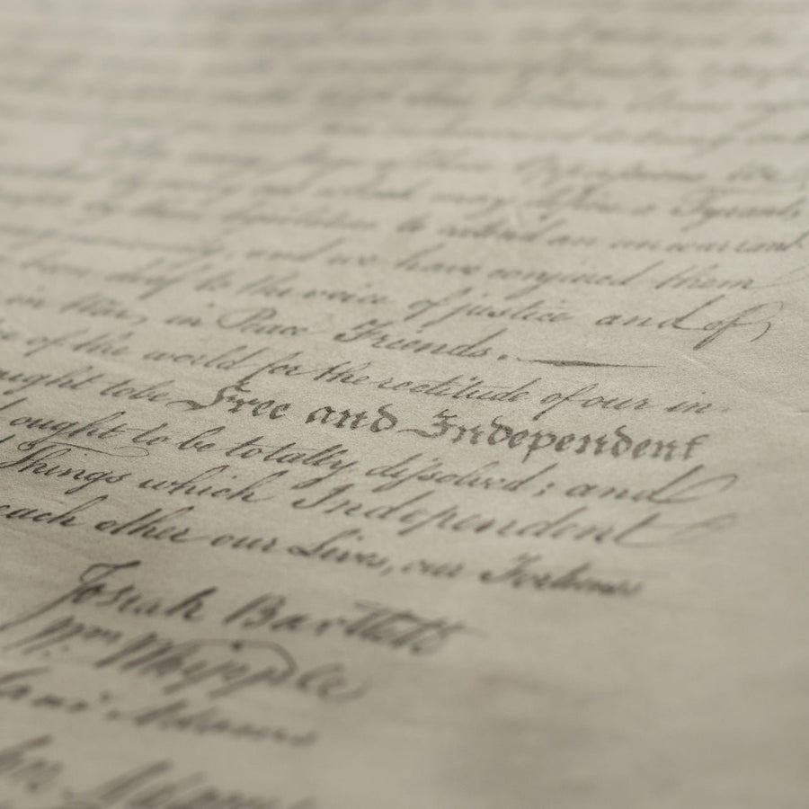 Declaration of Independence on Parchment - Monticello Shop