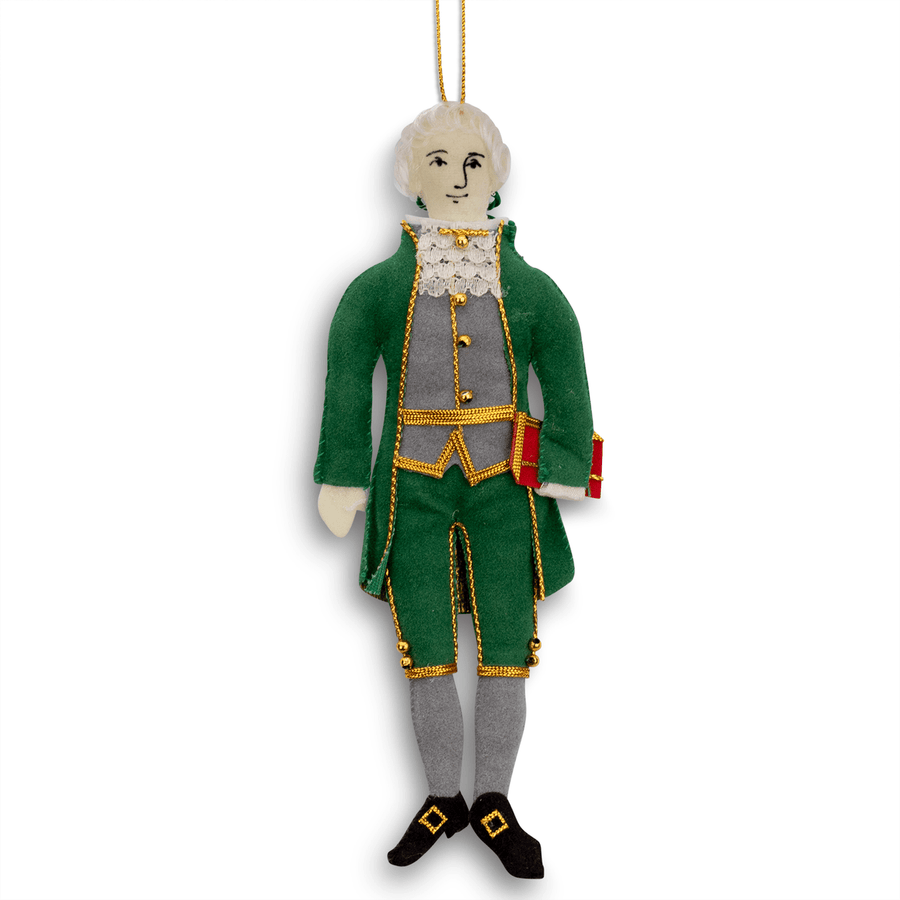 Embroidered Thomas Jefferson Ornament - Monticello Shop